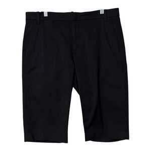 Vince Cotton Blend Black Bermuda Shorts Minimalist Womens Size 12